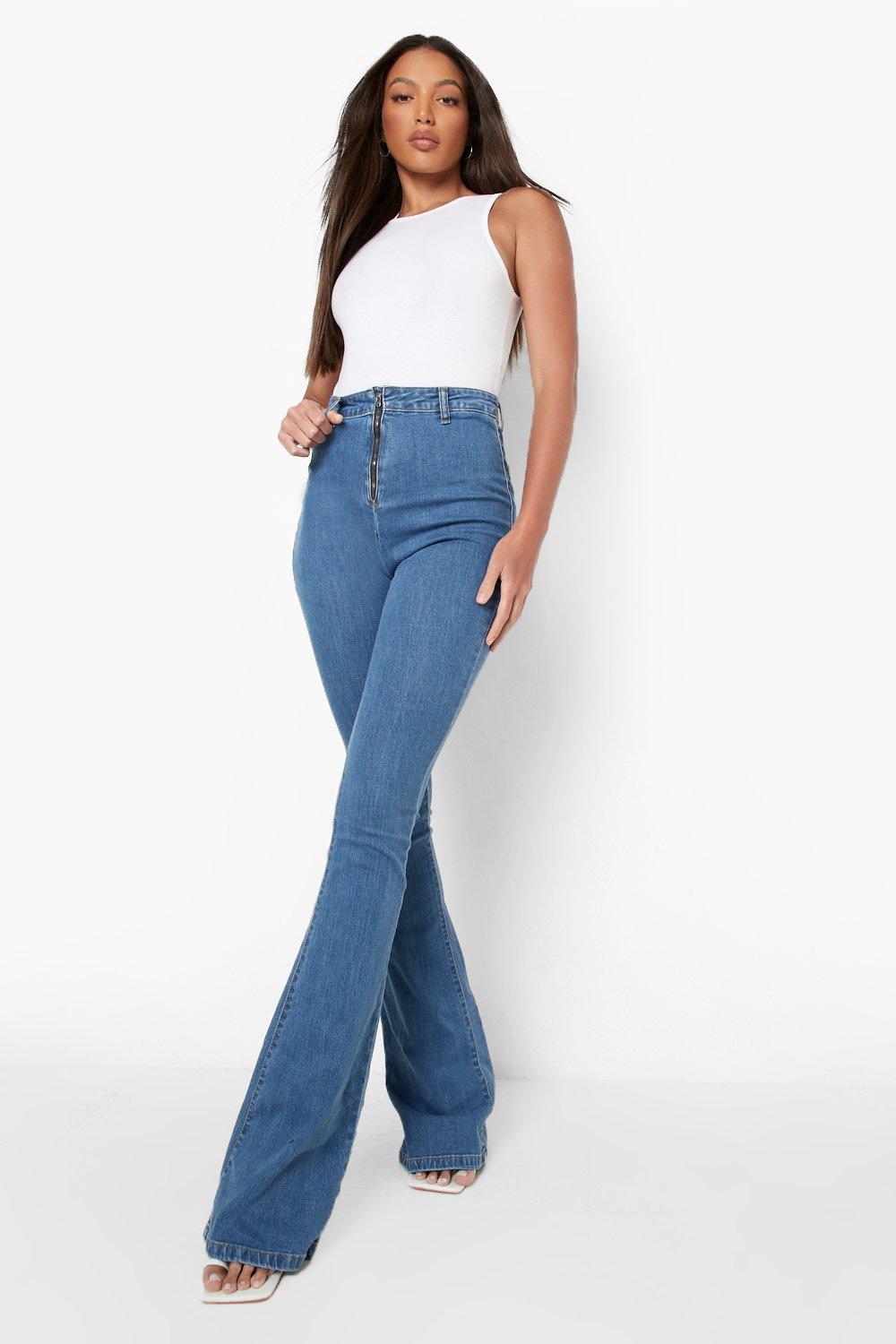 Front store zip jeans